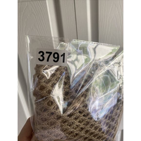 Belford Womens Small Tan Linen Open Vest Cardigan‎ Fisherman Knit - Picture 7 of 7